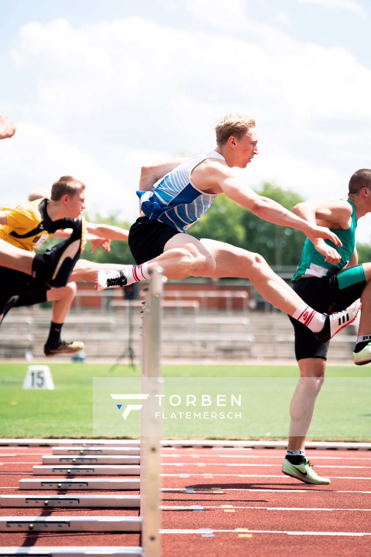 Bennett Pauli (VfL Stade) am 03.07.2022 waehrend den NLV+BLV Leichtathletik-Landesmeisterschaften im Jahnstadion in Goettingen (Tag 1)